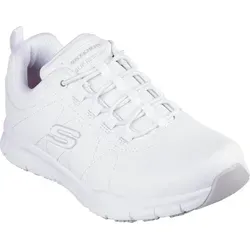 Skechers WIP 108214EC-WHT Damen Arbeitsschuh in Weiß, Größe 35,5 - Der Skechers Arbeitsschuh bietet hohen Tragekomfort und rutschfeste Sicherheit für lange Arbeitstage. Die flexible Zwischensohle und Memory Foam Einlegesohle sorgen für optimale Dämpfung und Anpassung an die Fußform.