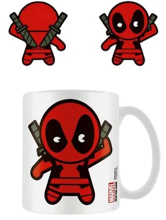 Deadpool Chibi Tasse (Schwarz, Grau, Rot, Weiß)