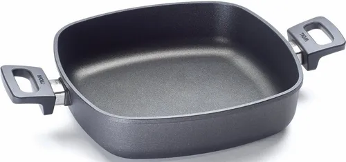 WOLL Bratpfanne Nowo Titanium, 28 cm - Made in Germany - Pfanne aus Aluminiumguss mit antihaftbeschichteter Oberfläche, hitzebeständig bis 250°C, ideal für Induktionsherde und spülmaschinengeeignet.