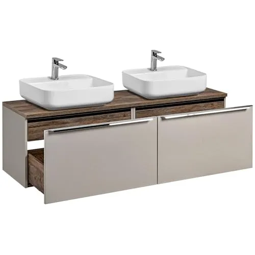 Lomadox Doppel Waschtisch Unterschrank Set 160cm