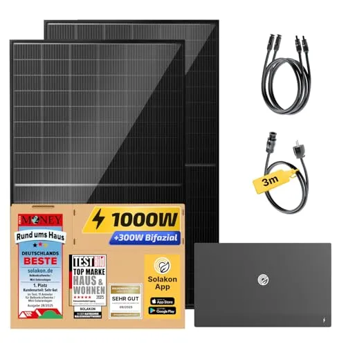 Solakon® 1000W Balkonkraftwerk mit Speicher