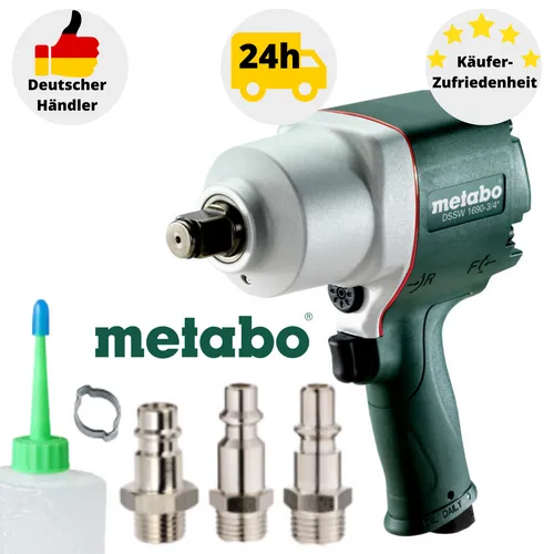 METABO Druckluft Schlagschrauber DSSW1690-3/4 - 1690 Nm - Druckluft-Ratschenschrauber mit 1690 Nm Drehmoment, ideal für schwere Schraubarbeiten in Werkstatt und Industrie.