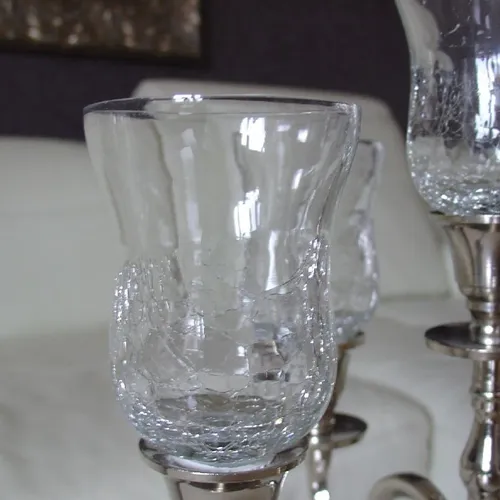 Glasaufsatz für Kerzenständer Advendskranz Teelichthalter Partylicht ck 1 x