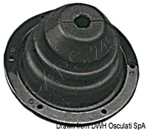 OSCULATI Gummibalg m. Kabeldurchlassring aus ABS 140 mm