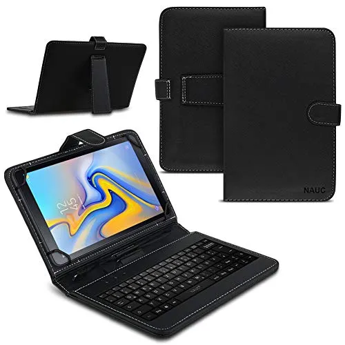 NAUCI Tablet Tasche für Samsung Galaxy Tab S6 mit QWERTZ Tastatur