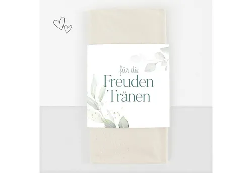 white & ivory Papierdekoration Freudentränen Banderole, 50 Stück, aus recyceltem Papier