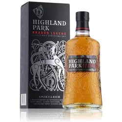 Highland Park Dragon Legend Whisky - Single Malt Scotch Whisky mit intensivem, aromatischem Raucharoma, inspiriert von Wikinger-Sagen – ein ideales Geschenk für Whisky-Liebhaber.