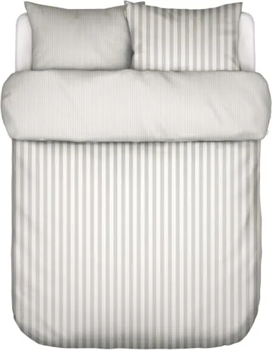 Marc O'Polo Home Bettwäsche Classic Stripe, Satin, 3-teilig - Bettwäsche-Set mit klassischem Streifen-Design aus weichem Bio-Baumwollsatin, atmungsaktiv und feuchtigkeitsregulierend für ein angenehmes Schlafklima.
