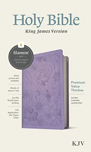 Produktbild Holy Bible: King James Version, Garden Lavender, Leatherlike, Thinline Reference, Filament Enabled