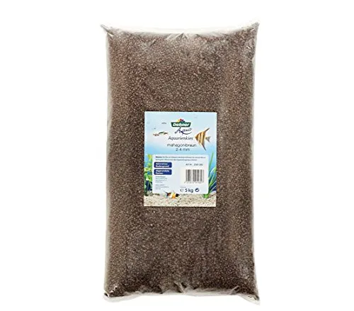Dehner Aqua Aquarienkies, Körnung 2 - 4 mm, 5 kg, mahagonibraun