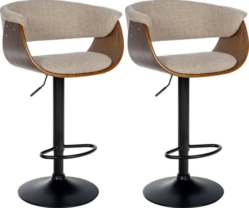 CLP 2er Set Barhocker Vestal in beige von CLP