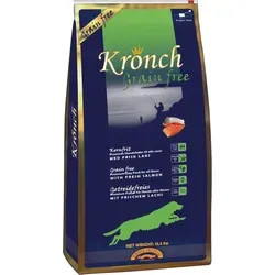 Henne Pet Food Kronch Grainfree Trockenfutter für Hunde 13,5kg - Glutenfrei und Hochwertig - Hundefutter, 100% getreidefrei mit frischem Lachs und Fisch. Ideal für empfindliche Hunde, reich an Proteinen, Omega-3 und Glucosamin für gesunde Gelenke und Haut.