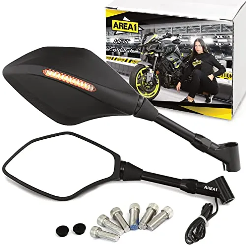 Area1 Rückspiegel Spiegel Set kompatibel mit R 1200 GS, Adventure (M10x1.5) (V43)