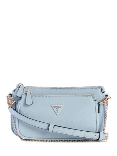 GUESS Noelle II Double Pouch Crossbody Bag - Damentaschen für die Freizeit, mit verstellbarem Riemen und praktischem Design für Kreditkarten, ideal für stilbewusste Frauen.