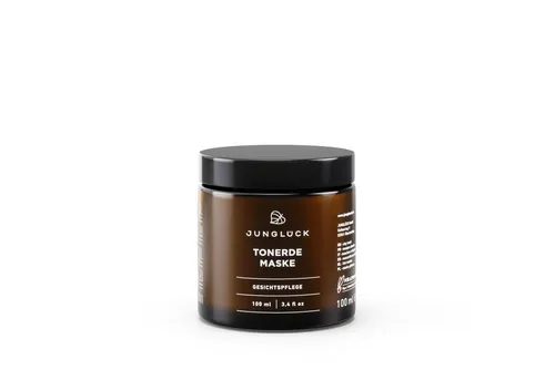 JUNGLÜCK Tonerde Maske - Intensive Reinigung und Pflege für unreine Haut. Diese cremige Maske mit hochwertiger Tonerde und natürlichen Inhaltsstoffen sorgt für ein klares Hautbild und verfeinert die Poren. Ideal für eine sanfte, wöchentliche Anwendung.