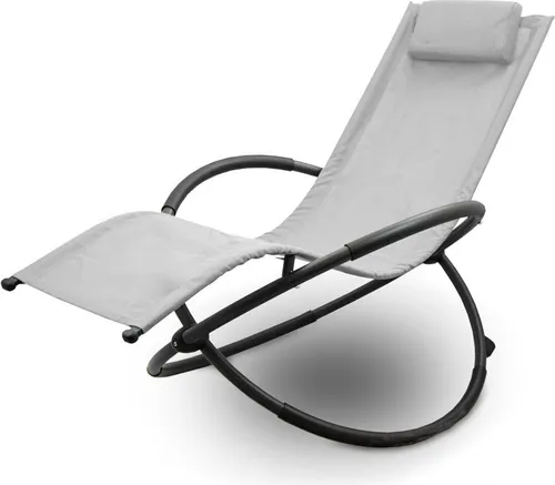 LACESTONE Relaxliege Lichtgrau - Moderne Relaxliege für höchsten Komfort, rostbeständig und wasserfest, ideal für Garten oder Balkon.