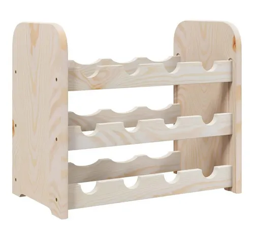 furnicato Weinregal aus massivem Kiefernholz 43x25x37 cm – stilvoll & praktisch - Elegantes Weinregal aus massivem Kiefernholz für bis zu 12 Flaschen. Mit innovativem Wellen-Design für optimale Lagerung. Perfekt für Küche, Esszimmer oder Bar.