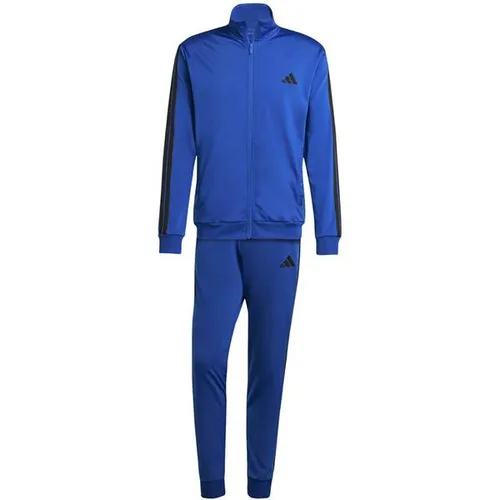 ADIDAS Herren Sportanzug 3-Streifen Tricot - Trainingsanzug aus 100 % recycelten Materialien, mit individuellem Kordelzug für perfekten Sitz und ideal für sportliche Aktivitäten oder entspannte Wochenenden.