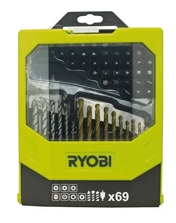 Ryobi Bohrer- und Bit-Set 69-teilig RAK69MiX
