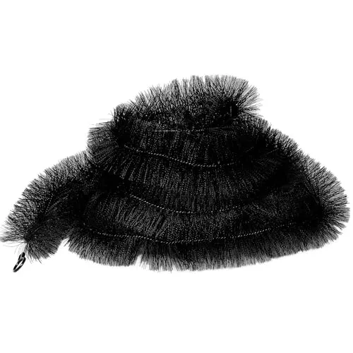 YUGN Dachrinnenbürste 12 m, Ø 12 cm – wetterfestes Laubschutzsystem mit robustem 304-Edelstahlkern, dichten PP-Borsten, einfacher Installation und zuverlässigem Schutz vor Blockierungen