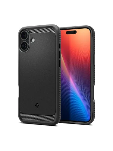 Spigen Rugged Armor Case für Apple iPhone 16 - Robuste Smartphone Hülle mit erstklassigem Schutz und schlankem Design, ideal für den aktiven Lebensstil.