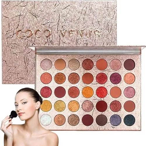 Retoo Lidschatten Palette Professional Makeup Lidschattenpalette mit 35 Farbtönen Hochpigmentiert Intensives und langanhaltendes Finish Formel ohne Inhaltsstoffe tierischen Ursprungs Ultimate Shadow