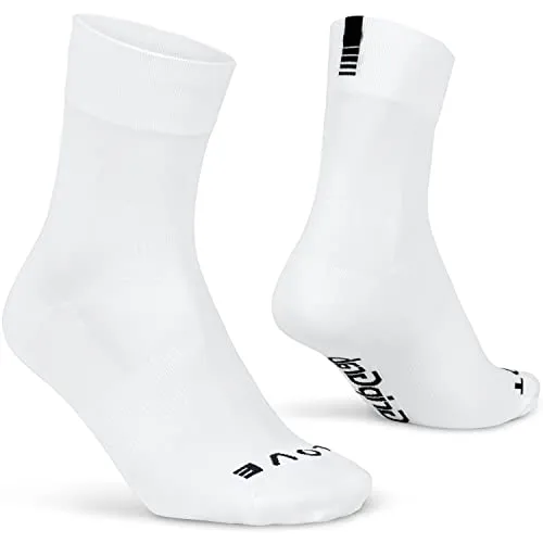 GripGrab Unisex Lightweight Sl Regular Cut Sommer Fahrrad Socken, Weiß - Lang 1 Paar, 41-44 EU