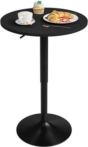 WOLTU höhenverstellbarer Bartisch - Bartisch & Theken, höhenverstellbar von 70-91 cm, ideal für Wohnzimmer, Küche oder Balkon, bietet Platz für Teller und Becher mit stabiler Struktur und einfacher Montage.