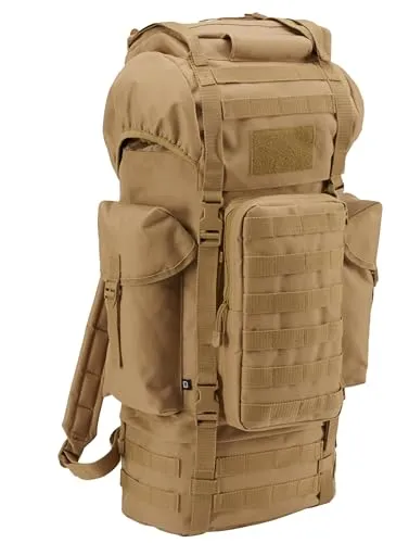 Brandit Combat Molle Backpack - Kampfrucksack in Coyote - Robuster Rucksack mit viel Stauraum, flachem Einsteckfach und gepolsterten Schultergurten für maximalen Tragekomfort.