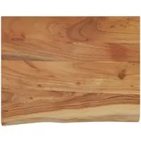 vidaXL Wandregal 50x40x3,8 cm aus Akazienholz mit Naturkante - Zubehör für Möbel: Stilvolles Wandregal aus massivem Akazienholz, einzigartig durch rustikale Naturkante, ideal für kreative Stauraumlösungen.