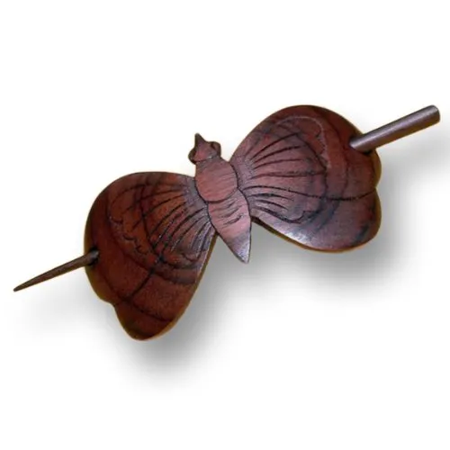 ISLAND PIERCINGS Haarspange Handarbeit aus Holz HS12 in braun von Island Piercings