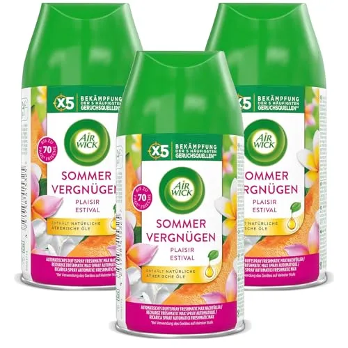 Air Wick Freshmatic Max Nachfüller 3x Sommervergnügen 250ml in schwarz von Air Wick
