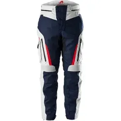 Furygan Killington Textilhose - Wasserdicht in Dunkelblau/Hellgrau/Rot - Größe M - Motorradhosen mit D3O® Protektoren und wasserdichter Humax® Membrane für optimalen Schutz und Komfort bei jedem Abenteuer.