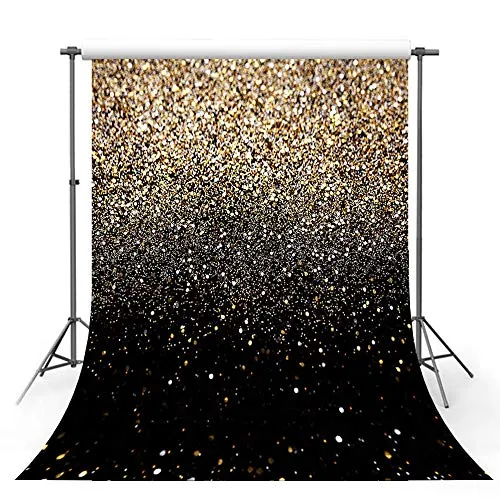 Produktbild Gold Glitzer Punkt Schwarz Prom Hintergrund Sternenhimmel Glänzend Abstrakt Foto Hintergrund Kind Geburtstag Party Banner Hochzeit Fotografie Studio Requisiten