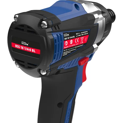 GÜDE Akku Schlagschrauber BSS 18 1/4-0 BL ohne Akku - Akkuschrauber mit bürstenlosem Motor für hohe Leistung und lange Laufzeit. Handlich und nur 155 mm lang, ideal für präzises Arbeiten. Lieferung ohne Akku und Ladegerät.
