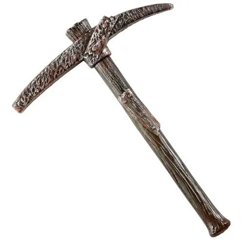 W WIDMANN MILANO Party Fashion - Pickel, 46 cm, Spitzhacke für Zwergen- oder Goldgräberkostüme, Karneval