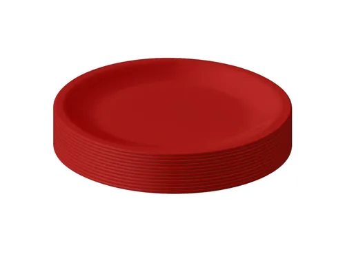 Engelland Plastikteller Wiederverwendbare Kunststoffteller, flach, BPA-frei, Ø 23,5 cm, (12 St), bruchfest, Mehrweg, mikrowellen- & spülmaschinenfest, Camping, Party