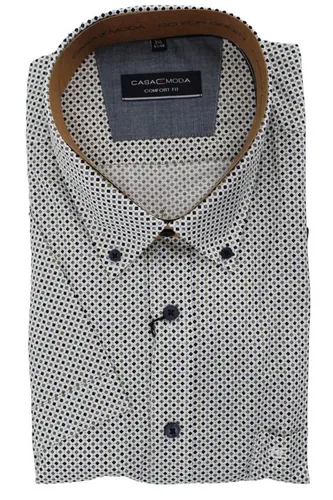 CASAMODA Kurzarmhemd B.D. Comfort Fit 4XL in Grün - Hochwertiges Kurzarmhemd aus 100% Baumwolle, ideal für warme Tage. Mit bequemem Comfort Fit und stilvollem Design für jeden Anlass.