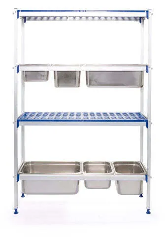 Produktbild Hendi Regalsystem aus Aluminium für GN Behälter, 1120x355x1685 mm