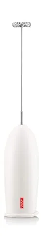 Bodum SCHIUMA Milchschäumer (Edelstahl, Batteriebetrieben), Creme, 3.3x4.3x22.5