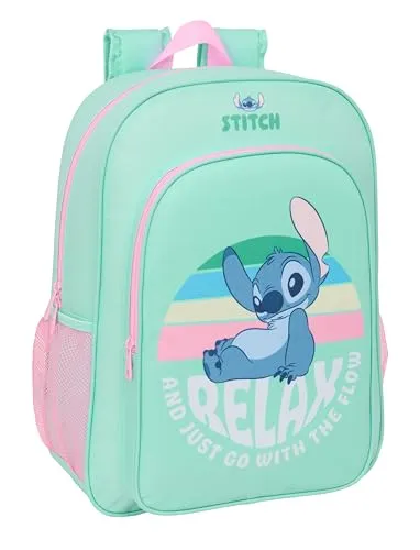 Stich Schulrucksack für Kinder, Kinderrucksack, anpassbar an den Kinderwagen, ideal für Kinder im Schulalter, bequem und vielseitig, Qualität und Widerstandsfähigkeit, 33 x 14 x 42 cm