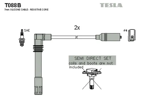 Tesla Zündleitungssatz T088B von Tesla