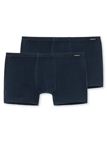 Schiesser Herren 2 PACK Boxershorts - Essentials Dunkelblau - Herren-Boxershorts aus der SCHIESSER-Serie Essentials, mit weichem Bund und elastischer Single-Jersey-Qualität für optimalen Tragekomfort.