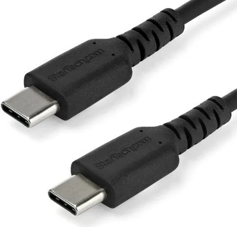 StarTech.com 2 m / 6.6ft. USB C Cable - Black - Aramid Fiber - USB-Kabel - USB-C (M) gerade bis USB-C (M) gerade - Thunderbolt 3 / USB 2.0 - 2 m - Schwarz