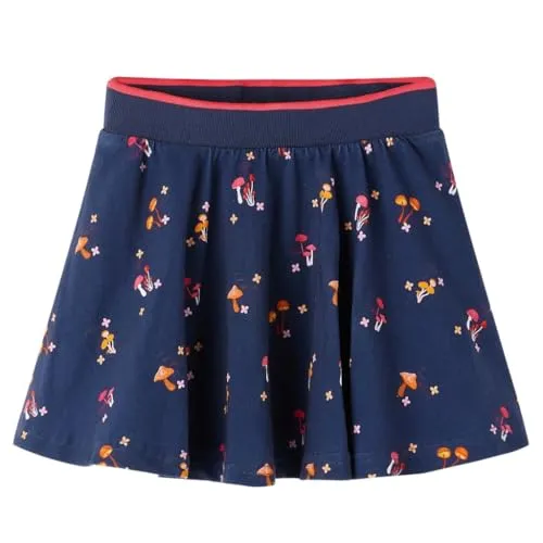 Kinderrock Pilzmotiv Mädchen Rock Kinder Mädchenrock Minirock Marineblau 116