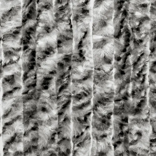 Flauschvorhang 100x230cm schwarz weiß Türvorhang Fliegenschutz Vorhang Wohnwagen