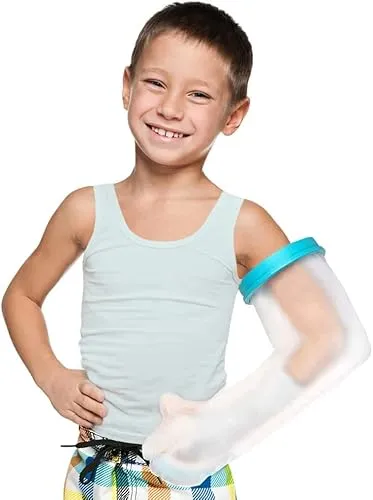 Fasola Wasserdichter Gipsschutz Arm Kinder, Verbandschutz Arm Duschschutz für Baden Dusche, Armprotektor Für Gipsverbände Abdeckung Arm Gips Duschhülle Duschüberzug Badenschutz für Arm Hand, 23 inch