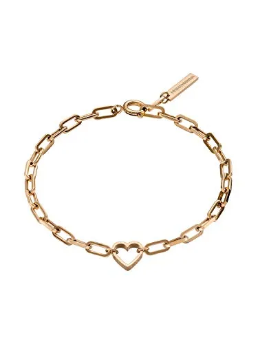 Liebeskind Berlin Armband LJ-0345-B-20 Edelstahl IP roségold - Elegantes Damenarmband aus rosévergoldetem Edelstahl mit Herzanhänger. Ideal als Geschenk für besondere Anlässe und perfekt kombinierbar mit anderen Schmuckstücken.