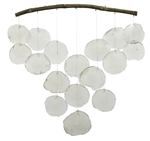 dekorativer maritimer Dekoanhänger Windspiel Muschelmobile mit echten Muscheln
