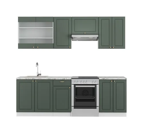 Vicco Küchenzeile Fame-Line 240 cm in grün von Vicco